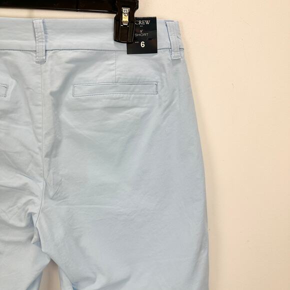 J.Crew 9" Frankie Bermuda Chino Short Cotton Mid Rise Light Blue US 6 NWT - Picture 8 of 11